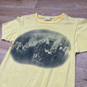 Vintage 70s Declaration Of Independence T Shirt Kings Road Small John Trumbull